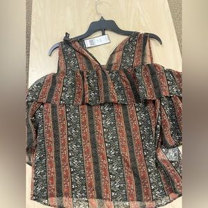 SALE!!Bcbgmaxazria NWT Off Shoulder Sheer Boho Style Blouse Small
